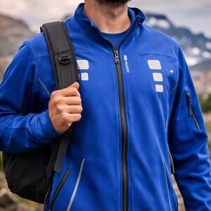 Sugoi Zap Mens XL Blue Reflective Cycling Jacket High Vis Windbreaker Coat